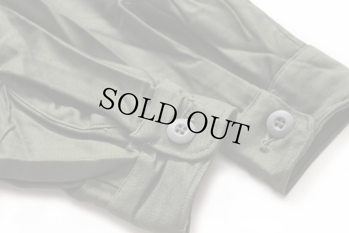 画像6: デッドストック★60s 米軍 U.S.ARMY コットンサテン ユーティリティシャツ オリーブグリーン 14.5 (6)