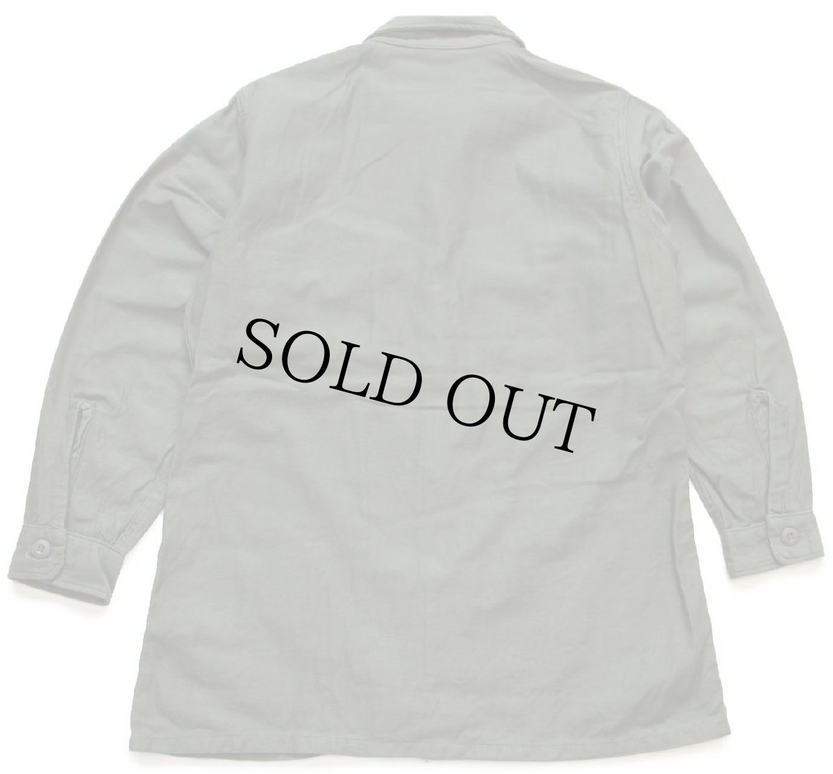 画像2: 60s 米軍 U.S.ARMY コットンサテン ユーティリティシャツ オリーブグリーン 15.5 (2)