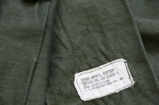 画像5: 70s 米軍 U.S.ARMY コットンサテン ユーティリティシャツ オリーブグリーン 15.5 (5)
