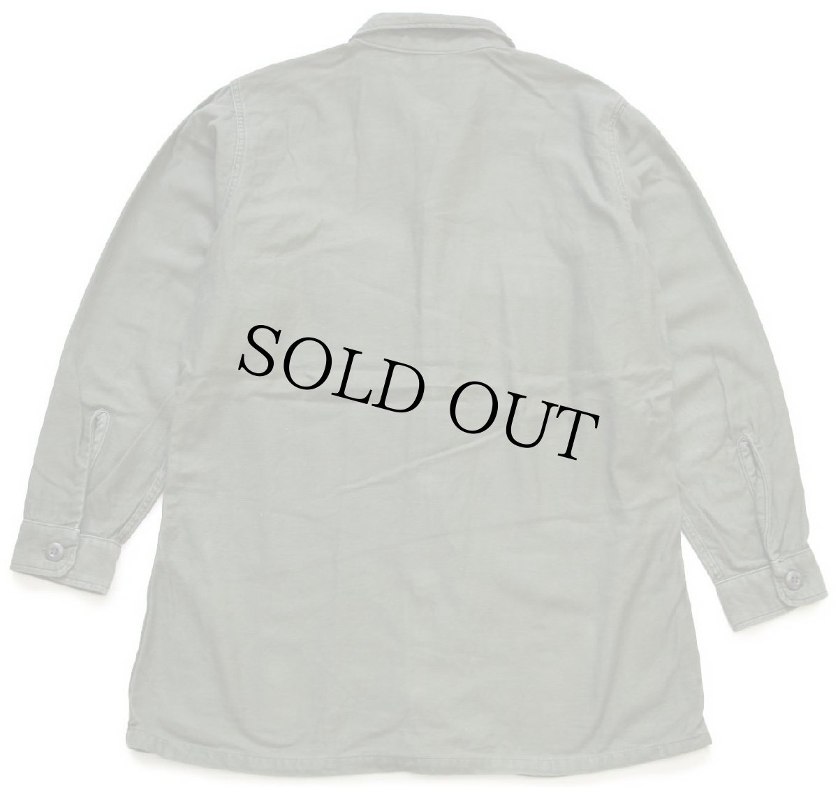 画像2: 60s 米軍 U.S.ARMY コットンサテン ユーティリティシャツ オリーブグリーン 15.5 (2)