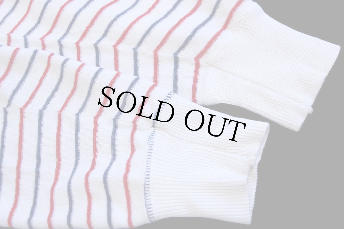 画像6: 70s イタリア製 BIG SMITHビッグスミス マルチボーダー コットン パイル スウェット (6)