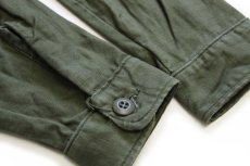 画像6: 70s 米軍 U.S.ARMY コットンサテン ユーティリティシャツ オリーブグリーン 15.5 (6)