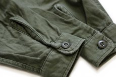 画像6: 60s 米軍 U.S.ARMY コットンサテン ユーティリティシャツ オリーブグリーン 15.5 (6)