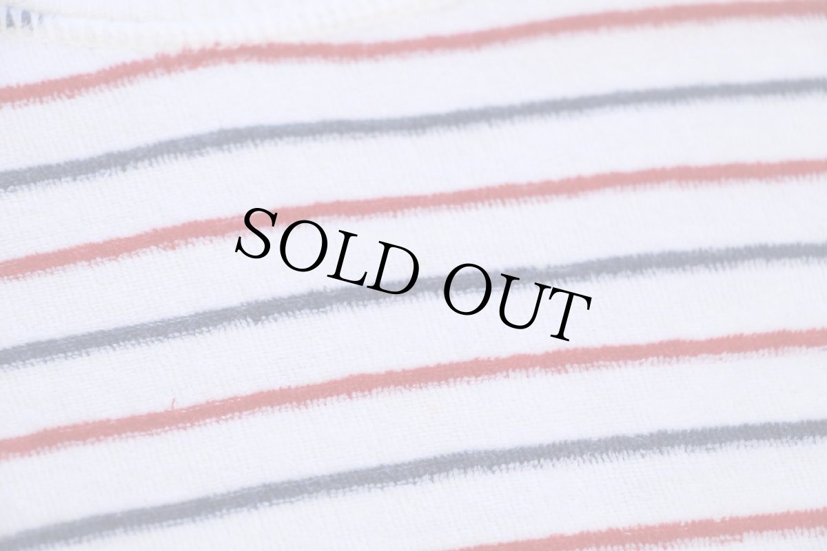 画像5: 70s イタリア製 BIG SMITHビッグスミス マルチボーダー コットン パイル スウェット (5)