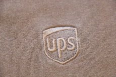 画像5: UPS ワンポイント ロゴ刺繍 コットン スウェットパーカー ブラウン フェード XL (5)