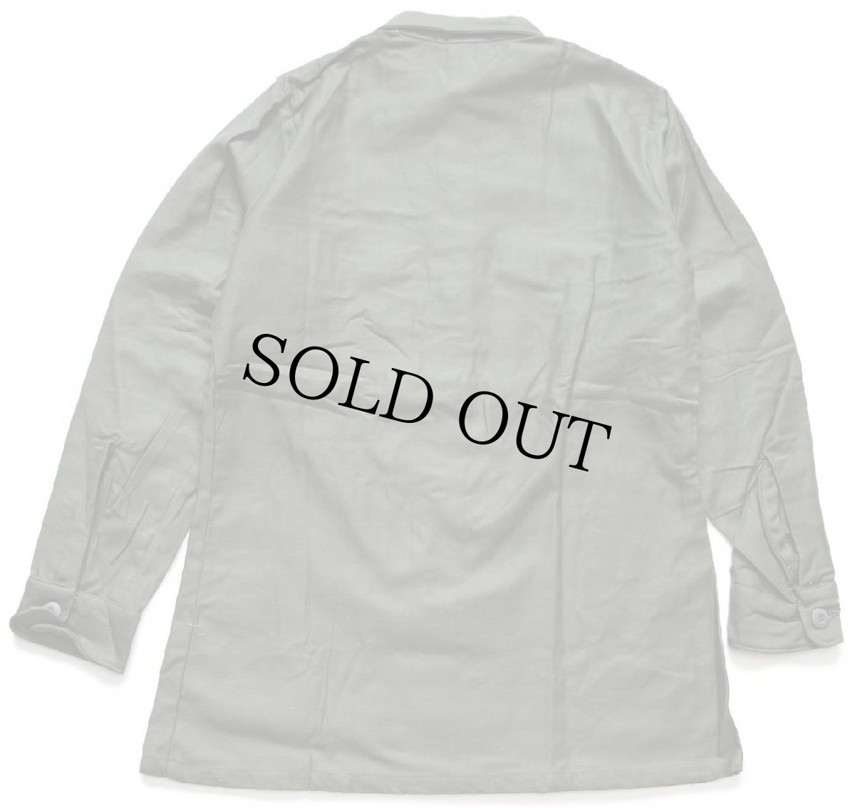 画像2: デッドストック★60s 米軍 U.S.ARMY コットンサテン ユーティリティシャツ オリーブグリーン 14.5 (2)