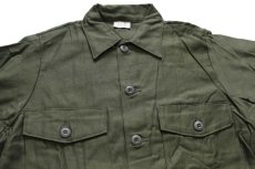 画像3: デッドストック★60s 米軍 U.S.ARMY コットンサテン ユーティリティシャツ オリーブグリーン 14.5 (3)