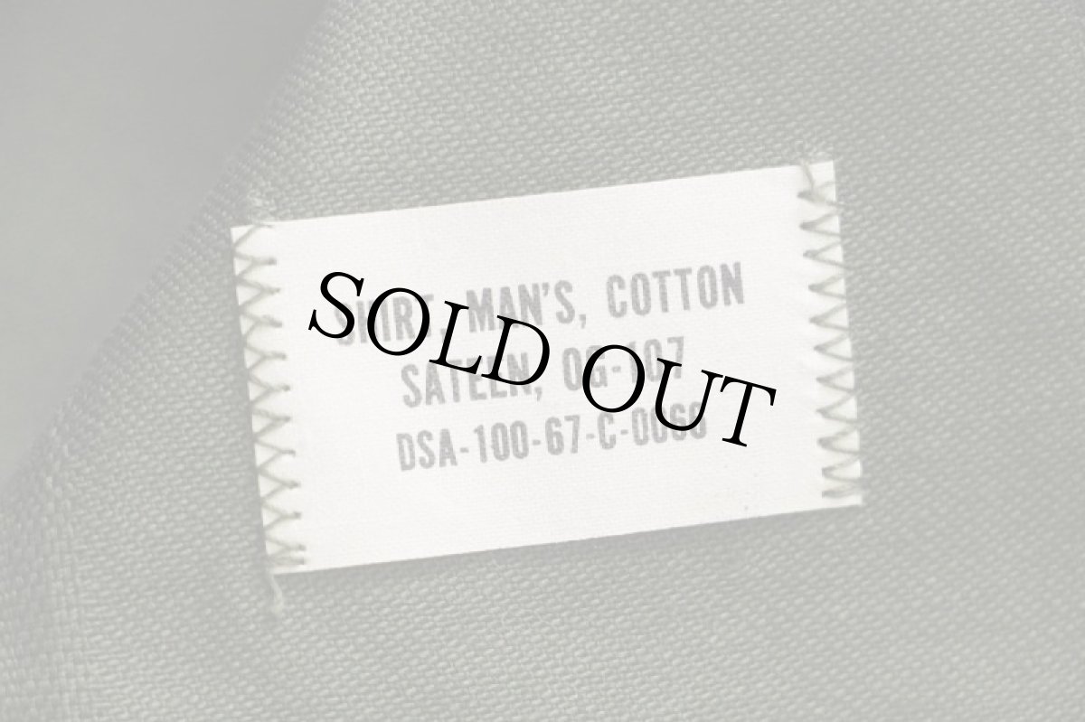 画像4: デッドストック★60s 米軍 U.S.ARMY コットンサテン ユーティリティシャツ オリーブグリーン 14.5 (4)