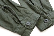 画像6: 70s 米軍 U.S.ARMY コットンサテン ユーティリティシャツ オリーブグリーン 15.5 (6)