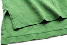 画像5: 90s ポロ ラルフローレン ワンポイント コットン 鹿の子 長袖ポロシャツ 緑 L (5)