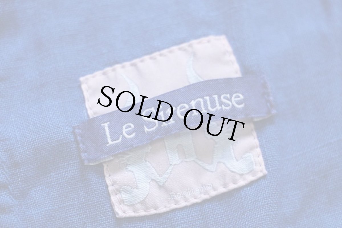 画像4: イタリア製 Le Sirenuse 無地 2つボタン リネン テーラードジャケット 青 M★ブレザー (4)