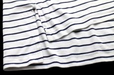 画像5: ポロ ラルフローレン ボーダー コットン 長袖ポロシャツ 白×紺 L (5)
