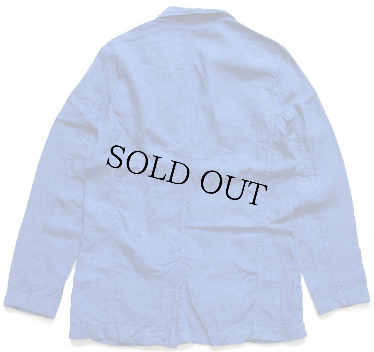 画像2: イタリア製 Le Sirenuse 無地 2つボタン リネン テーラードジャケット 青 M★ブレザー (2)