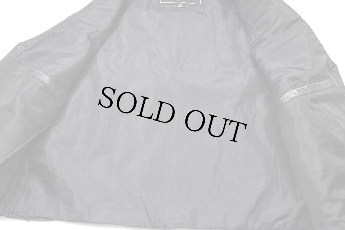 画像7: 90s UNIK スカル刺繍 レザーベスト 黒 M (7)