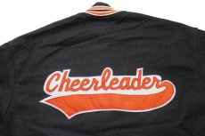 画像4: 90s USA製 HOLLOWAY Cheerleader パッチ付き メルトン ウール スタジャン ブラック M (4)