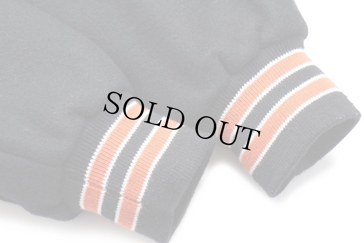 画像8: 90s USA製 HOLLOWAY Cheerleader パッチ付き メルトン ウール スタジャン ブラック M (8)