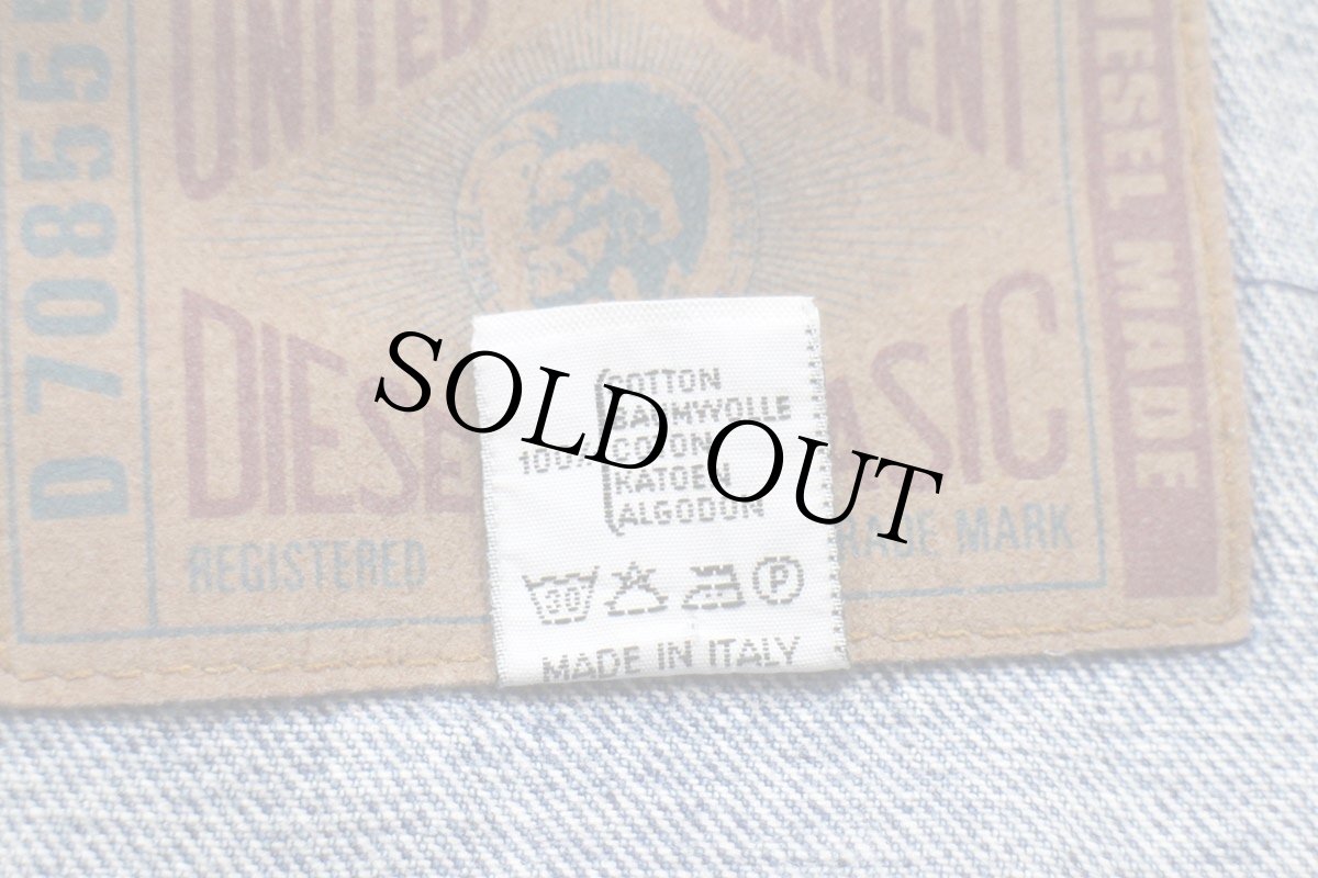 画像6: イタリア製 Dieselディーゼル デニムベスト 4ポケット カスタム XL (6)