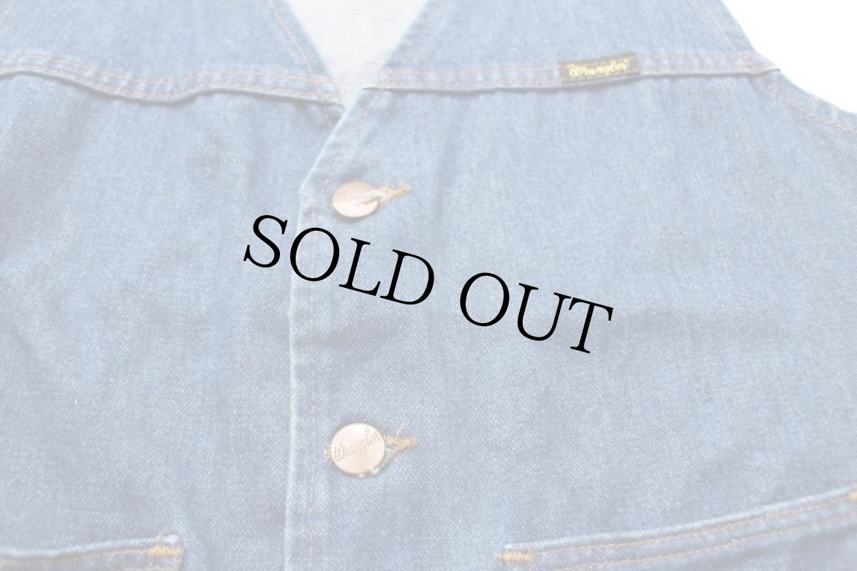 画像5: 70s USA製 Wranglerラングラー VU301NV デニムベスト M (5)