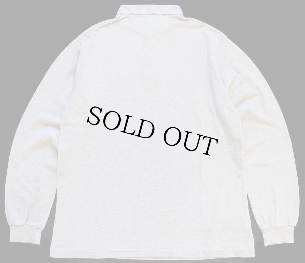 画像2: 00s LACOSTEラコステ ワンポイント コットン 鹿の子 長袖ポロシャツ 杢ライトグリーングレー 4★97 (2)