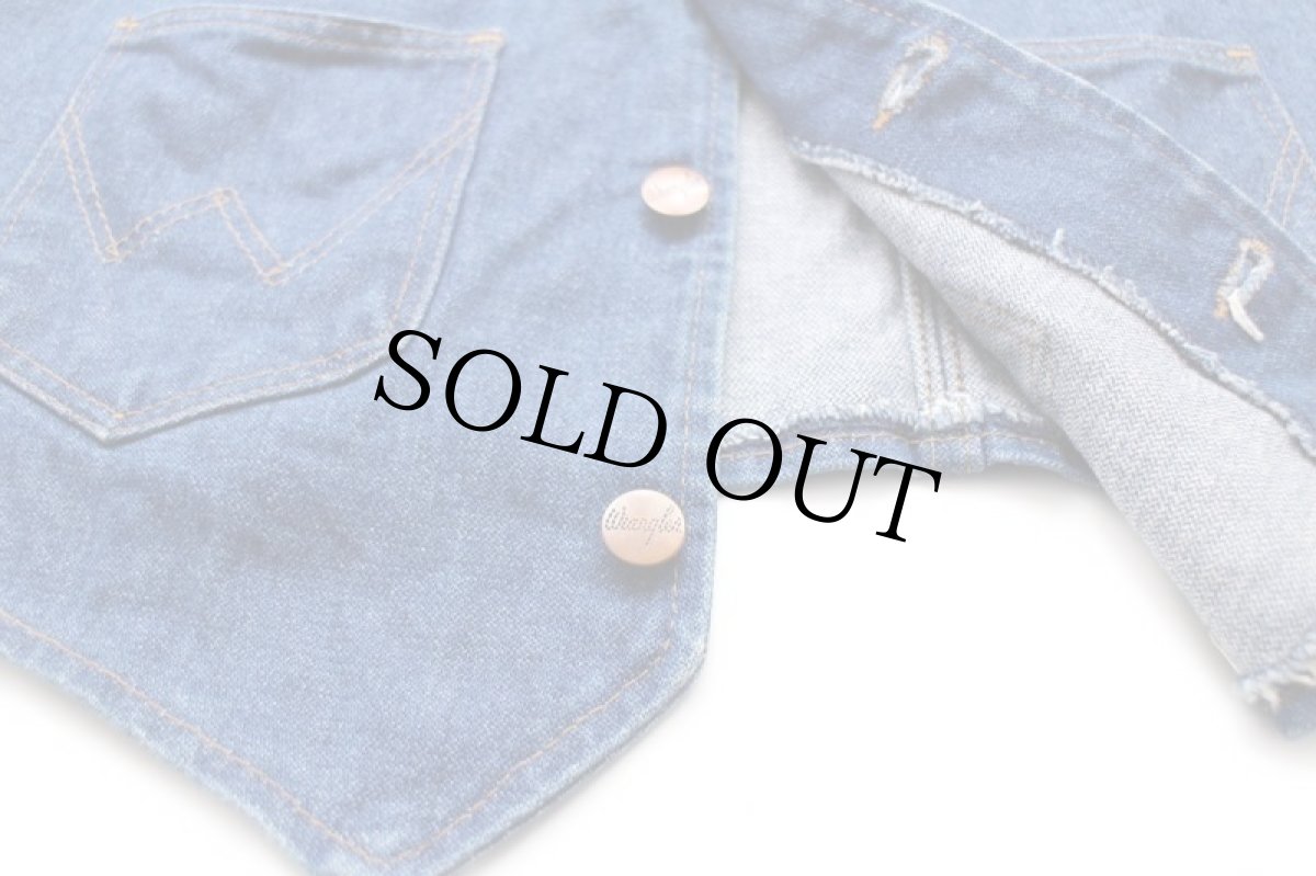 画像6: 70s USA製 Wranglerラングラー VU301NV デニムベスト M (6)