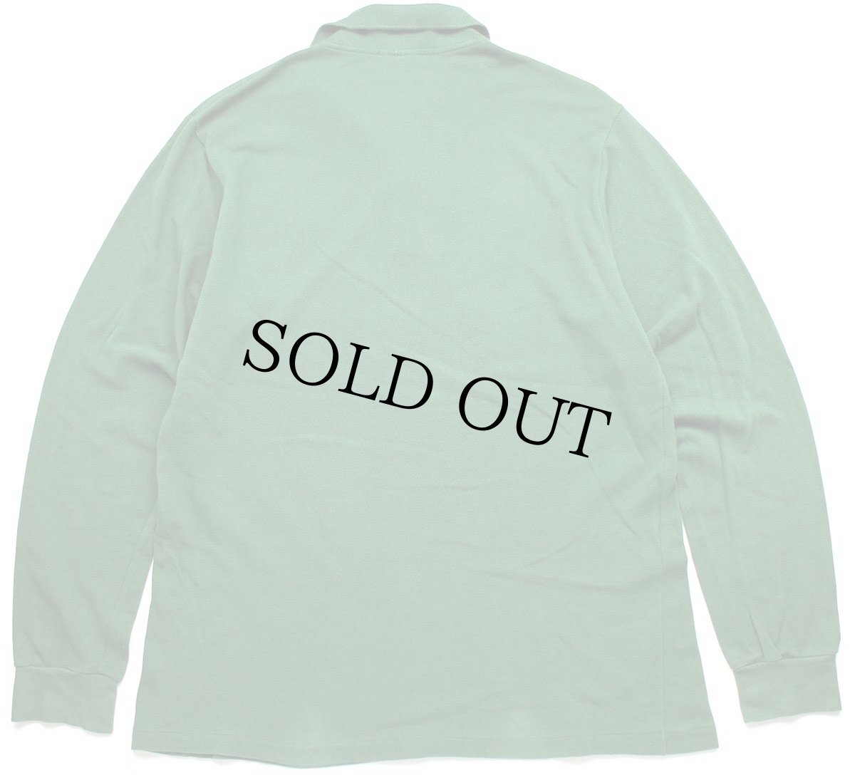 画像2: 90s LACOSTEラコステ ワンポイント コットン 鹿の子 長袖ポロシャツ 緑 4★88 (2)