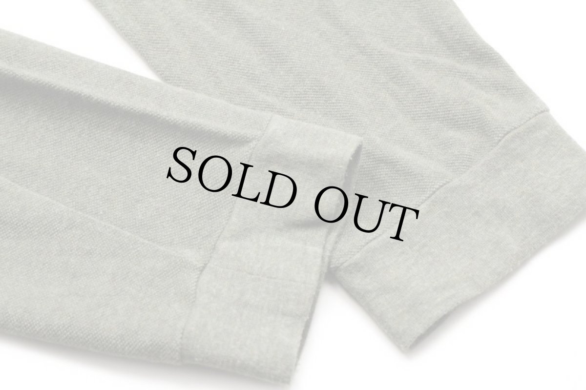 画像6: 90s LACOSTEラコステ ワンポイント コットン 鹿の子 長袖ポロシャツ 杢グリーン 5★87 (6)