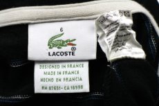 画像4: 00s フランス製 LACOSTEラコステ ボーダー コットン 長袖ポロシャツ 6 (4)
