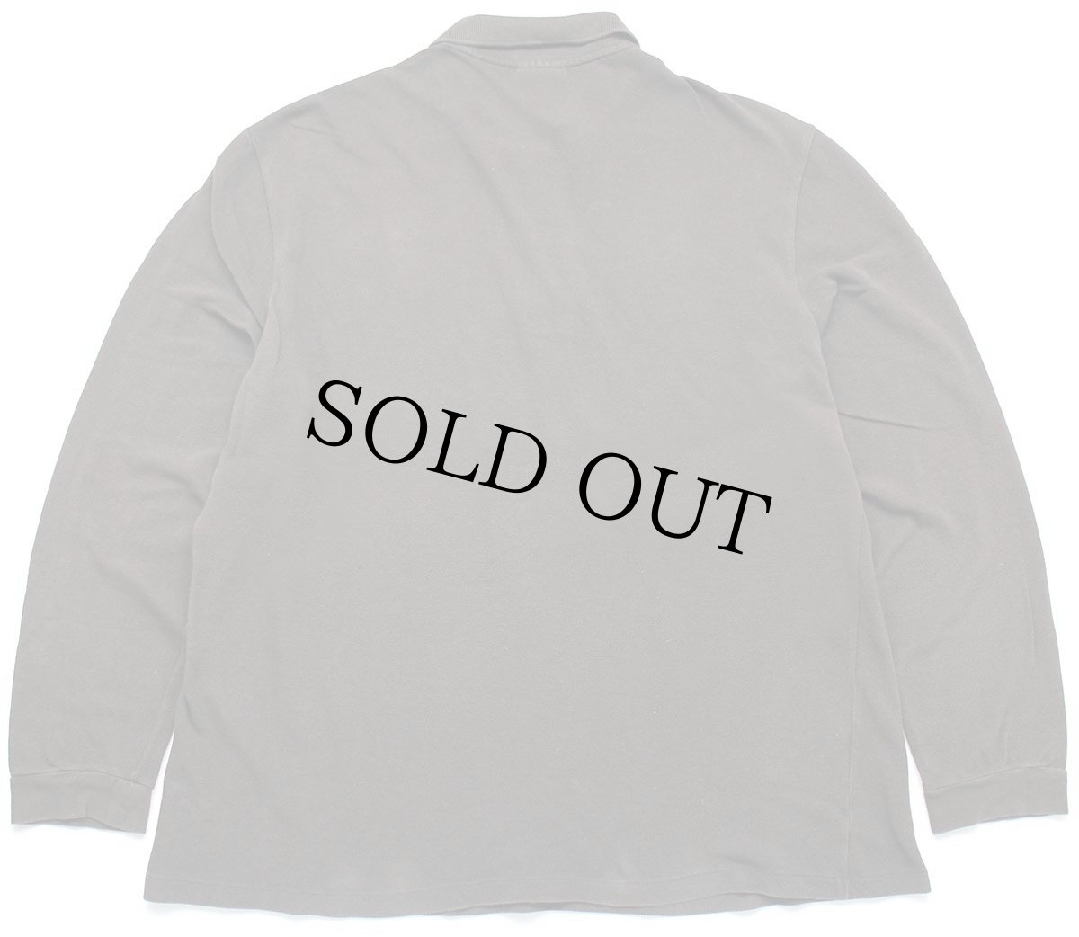 画像2: 90s LACOSTEラコステ ワンポイント コットン 鹿の子 長袖ポロシャツ 焦げ茶 6★83 (2)