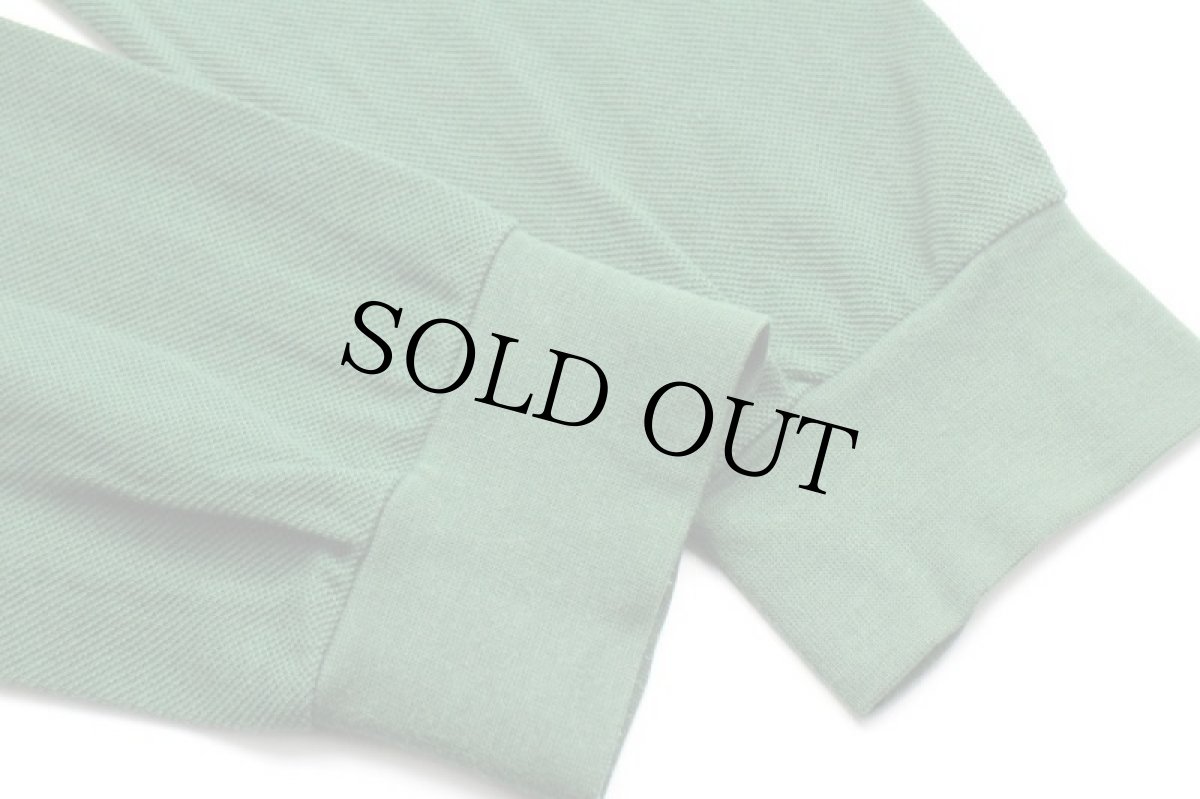 画像6: 90s LACOSTEラコステ ワンポイント コットン 鹿の子 長袖ポロシャツ 緑 4★88 (6)