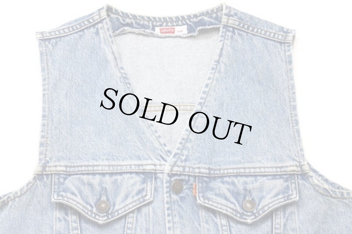 画像3: 90s Levi'sリーバイス 70606 デニムベスト★ユーロ (3)