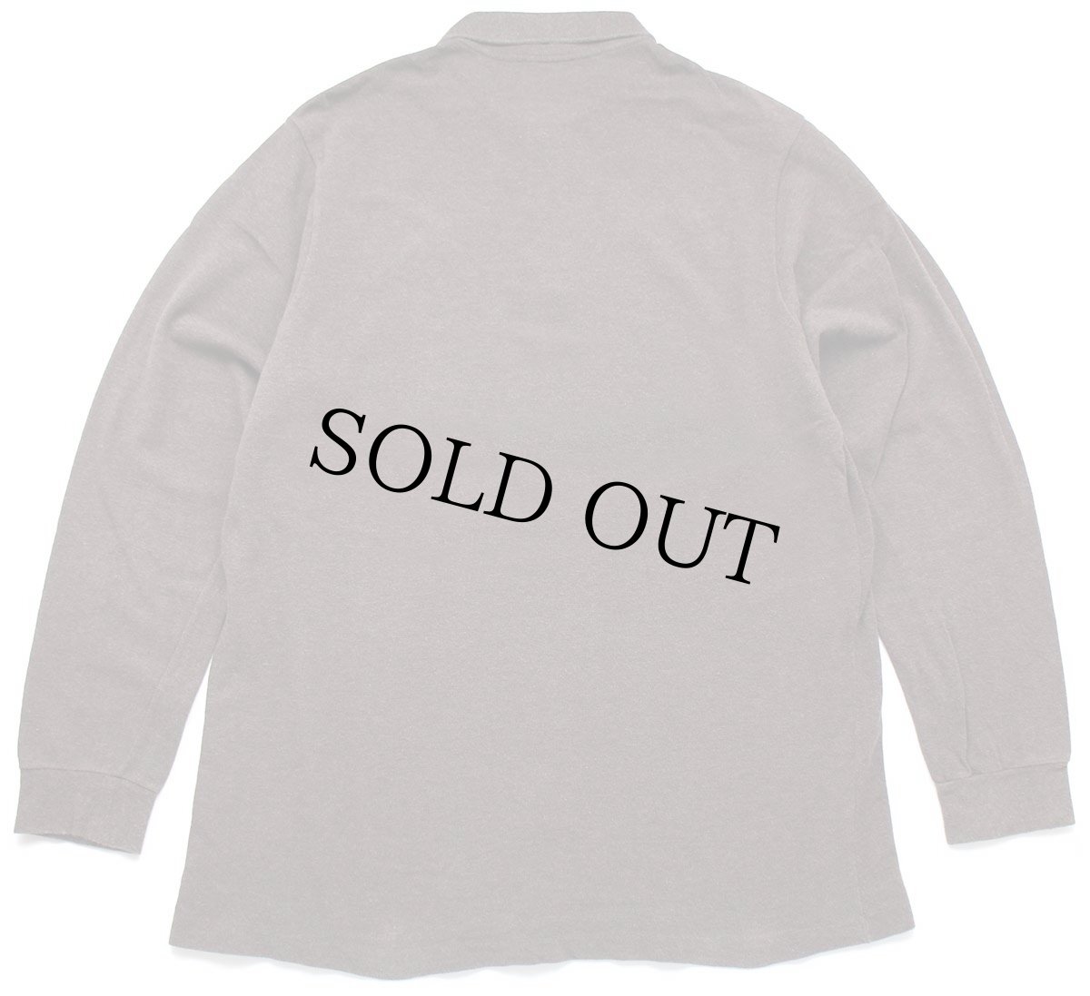 画像2: 90s LACOSTEラコステ ワンポイント コットン 鹿の子 長袖ポロシャツ 杢ブラウン 6★84 (2)