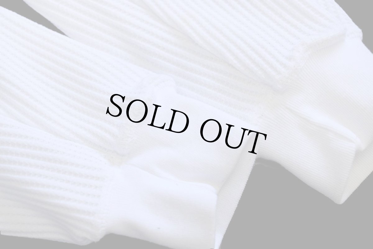 画像6: 90s STJOHN'SBAY 無地 ワッフル 長袖ポロシャツ 白 XL (6)