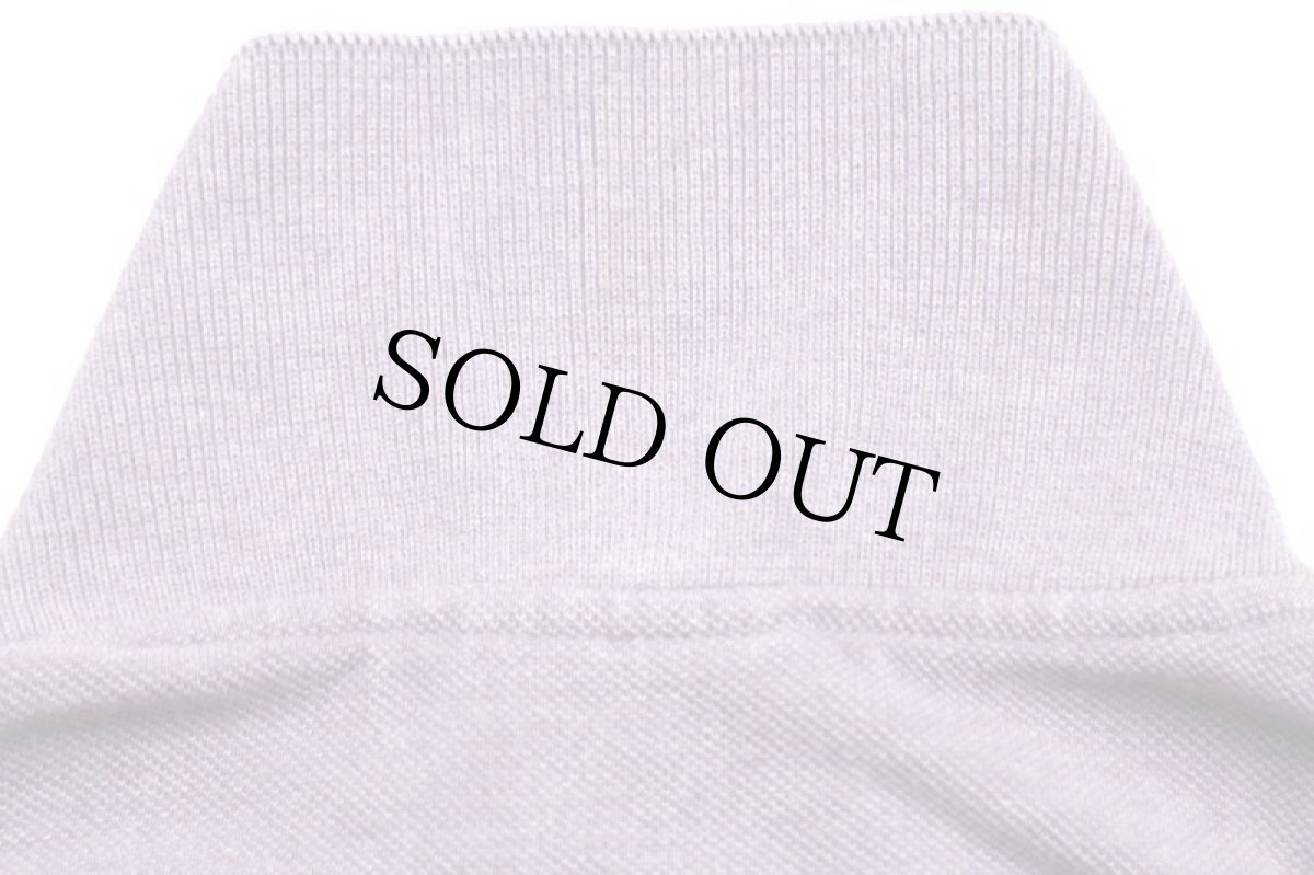 画像7: 90s LACOSTEラコステ ワンポイント コットン 鹿の子 長袖ポロシャツ 杢ラベンダー 4★86 (7)