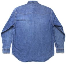 画像2: 90s Levi'sリーバイス デニム ウエスタンシャツ L★ユーロ (2)