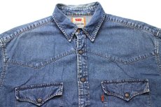 画像3: 90s Levi'sリーバイス デニム ウエスタンシャツ L★ユーロ (3)