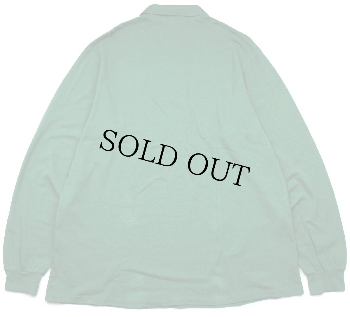 画像2: 80s LACOSTEラコステ ワンポイント コットン 鹿の子 長袖ポロシャツ 緑 5★74 (2)