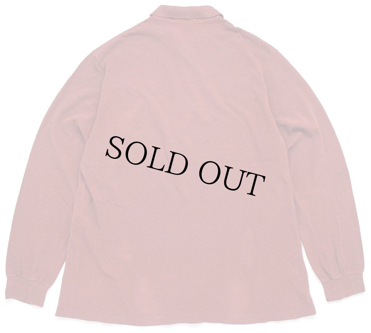 画像2: 00s LACOSTEラコステ ワンポイント コットン 鹿の子 長袖ポロシャツ 杢ワインレッド 6★79 (2)