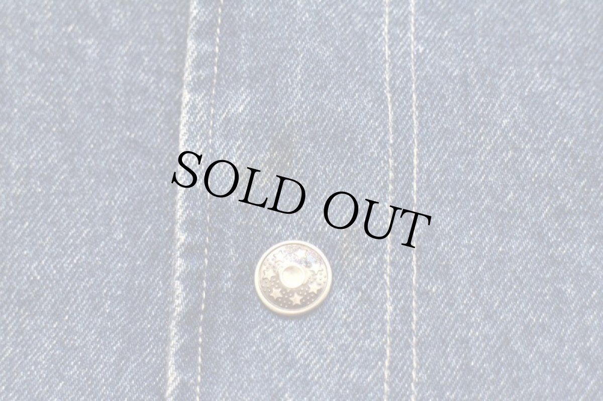 画像7: 90s A&R TRANSPORT コンボイ トラック 刺繍 ツートン コットン×デニムスタジャン XL (7)