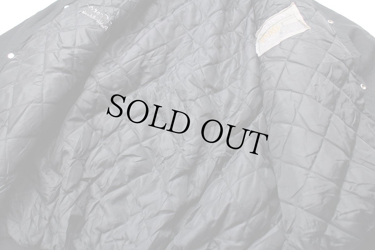 画像6: 90s USA製 School Bus Driver OAPT スクールバス 刺繍 キルティングライナー ジャケット 黒 L (6)