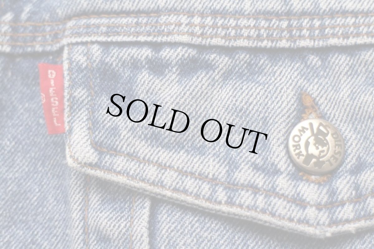 画像7: イタリア製 Dieselディーゼル デニムベスト 4ポケット カスタム XL (7)