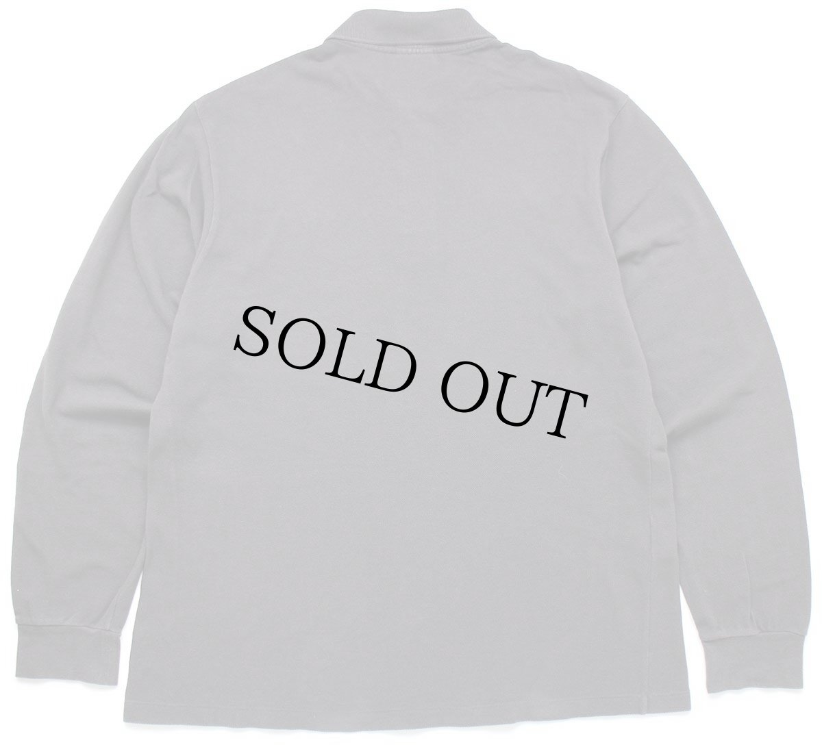 画像2: 90s LACOSTEラコステ ワンポイント コットン 鹿の子 長袖ポロシャツ チャコールグレー 5★85 (2)