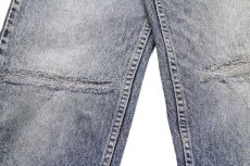 画像8: 90s USA製 Levi'sリーバイス 550 リペア ケミカルウォッシュ カラーデニムパンツ 紺 w29 L32★SDP2532アシッド (8)