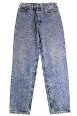 画像2: 90s USA製 Levi'sリーバイス 550 ケミカルウォッシュ カラーデニムパンツ カスタム 紺 w38 L34★SDP2551 アシッド (2)