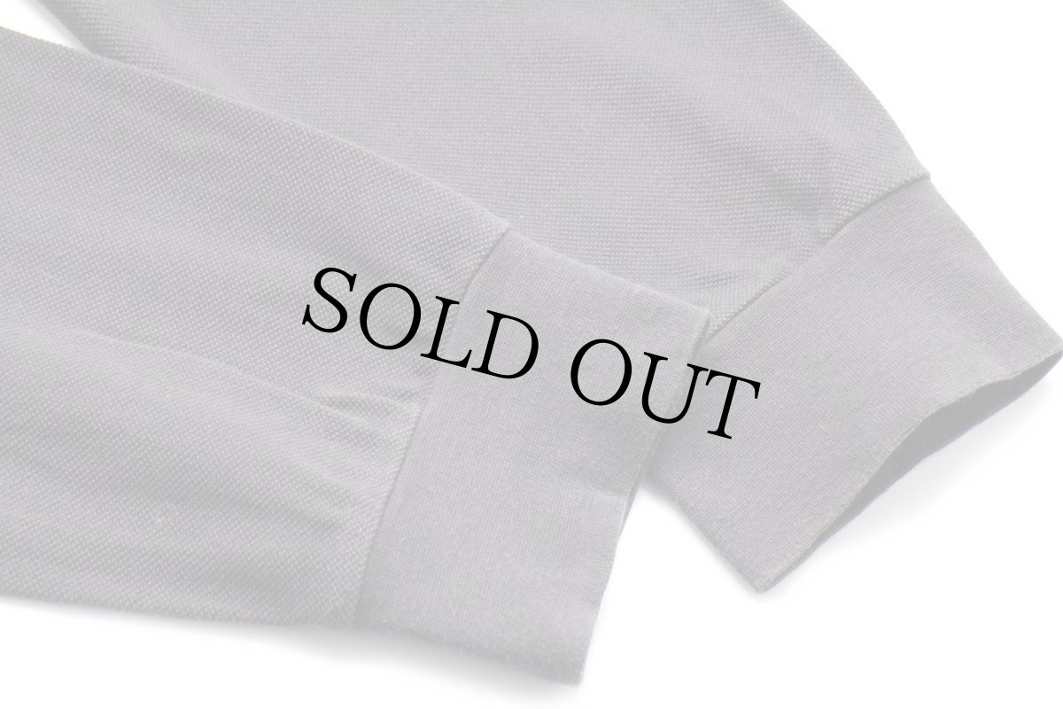 画像6: 90s LACOSTEラコステ ワンポイント コットン 鹿の子 長袖ポロシャツ チャコールグレー 5★85 (6)