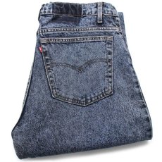 画像1: 90s USA製 Levi'sリーバイス 550 ケミカルウォッシュ カラーデニムパンツ カスタム 紺 w38 L34★SDP2551 アシッド (1)