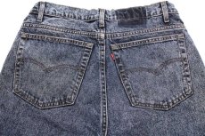 画像5: 90s USA製 Levi'sリーバイス 550 ケミカルウォッシュ カラーデニムパンツ カスタム 紺 w38 L34★SDP2551 アシッド (5)