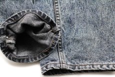 画像9: 90s USA製 Levi'sリーバイス 550 ケミカルウォッシュ カラーデニムパンツ カスタム 紺 w38 L34★SDP2551 アシッド (9)