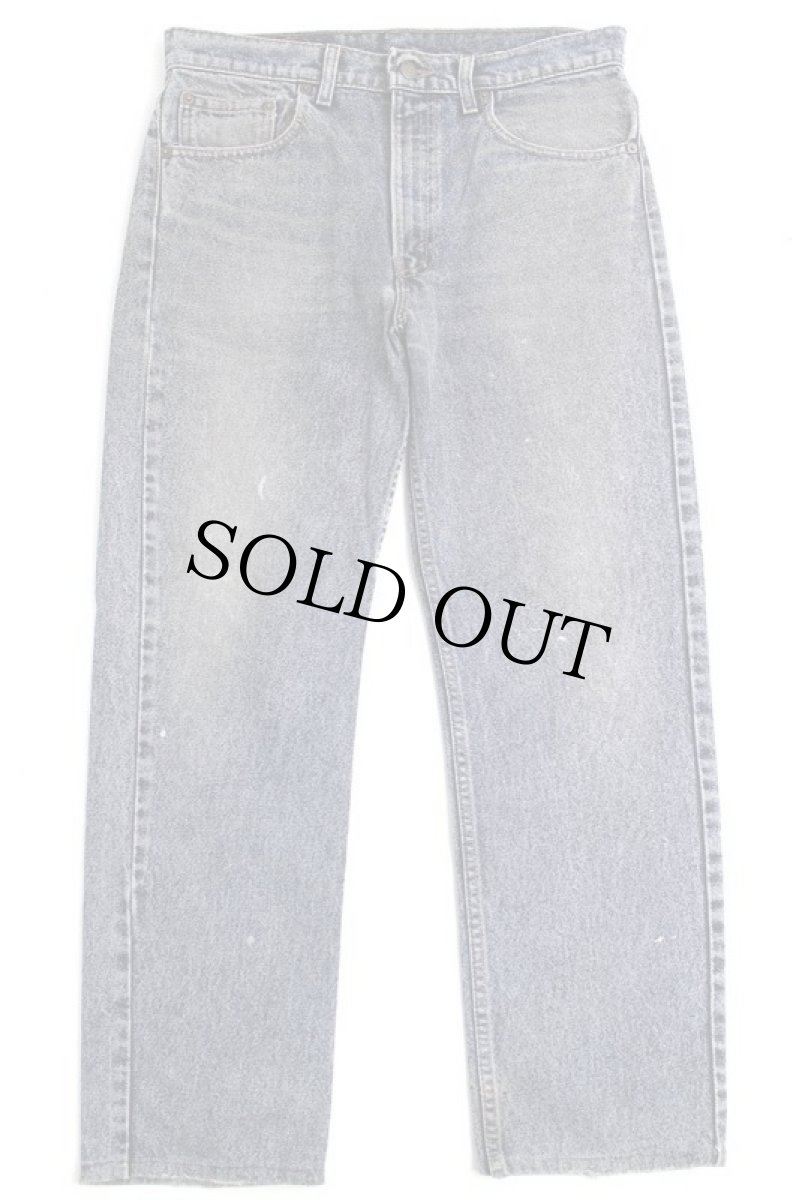 画像2: 90s USA製 Levi'sリーバイス 550 ペンキ飛び ケミカルウォッシュ カラーデニムパンツ 紺 w33★SDP2564 アシッド (2)
