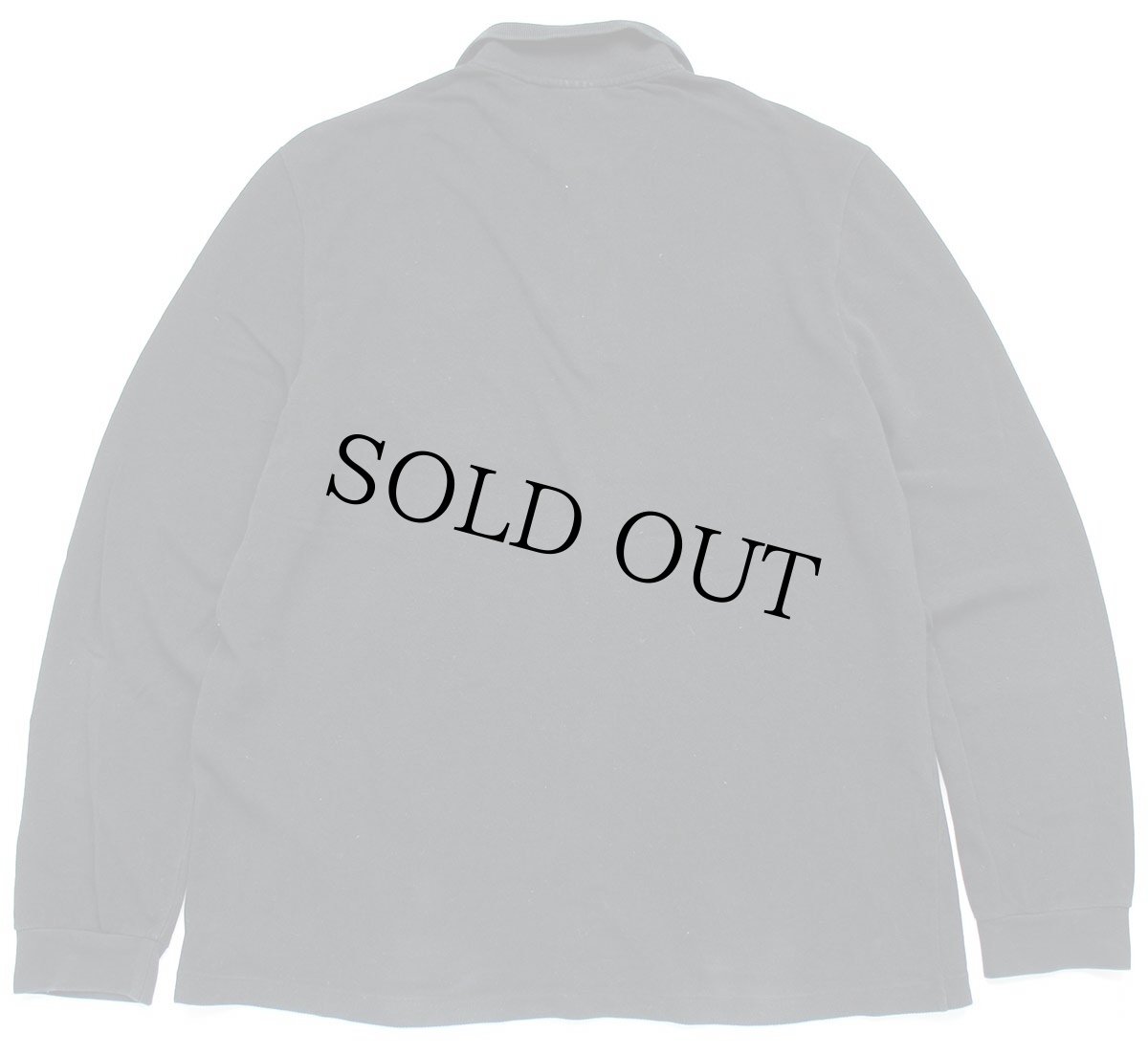 画像2: 90s LACOSTEラコステ ワンポイント コットン 鹿の子 長袖ポロシャツ 黒 5★77 (2)