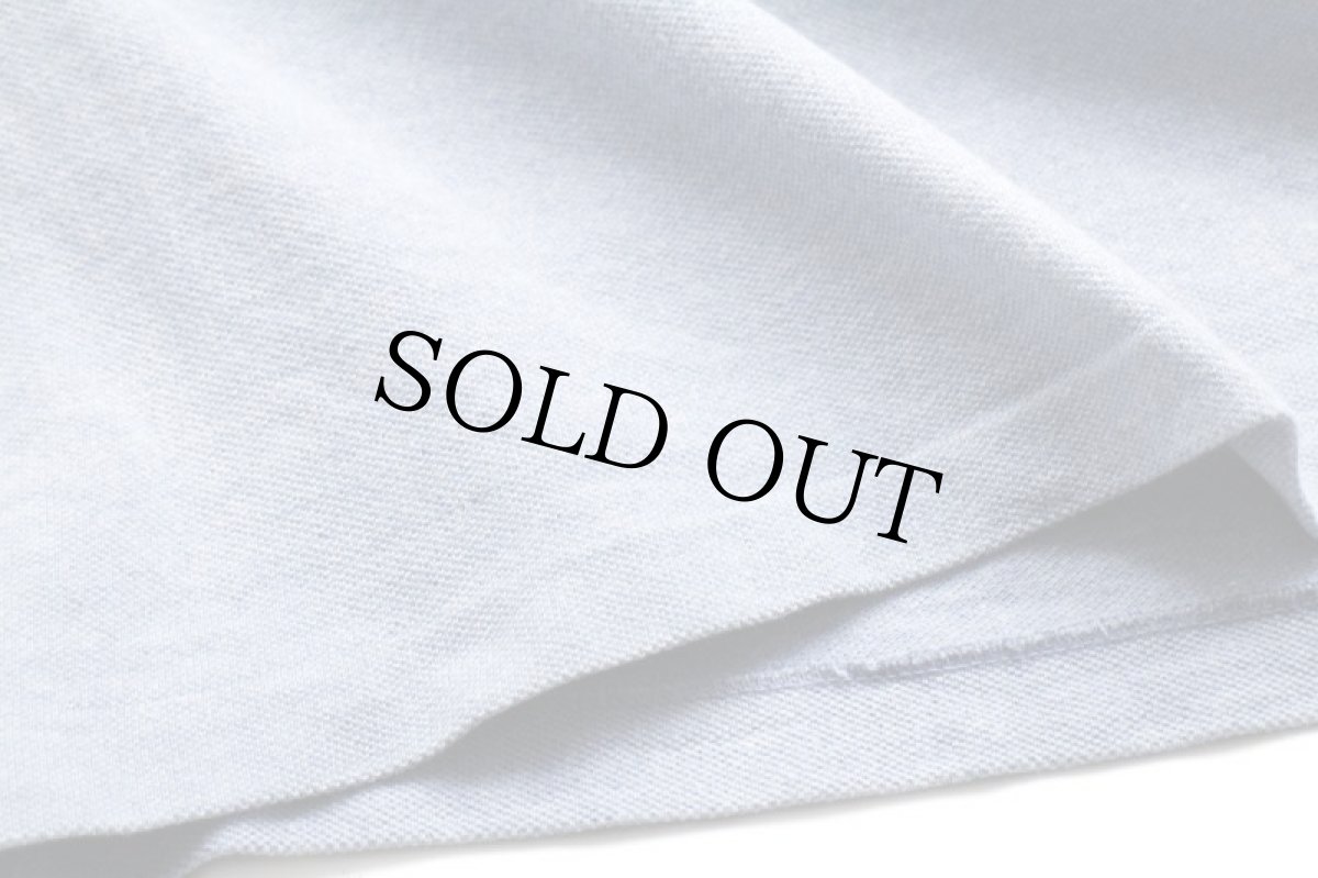 画像5: 00s LACOSTEラコステ ワンポイント コットン 鹿の子 長袖ポロシャツ 杢ライトブルー 7★90 (5)